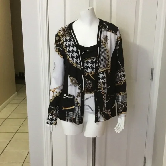 Joseph Ribkoff jacket and tank - Picture 3 of 7